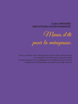 cover image of Menus d'été pour la ménopause.